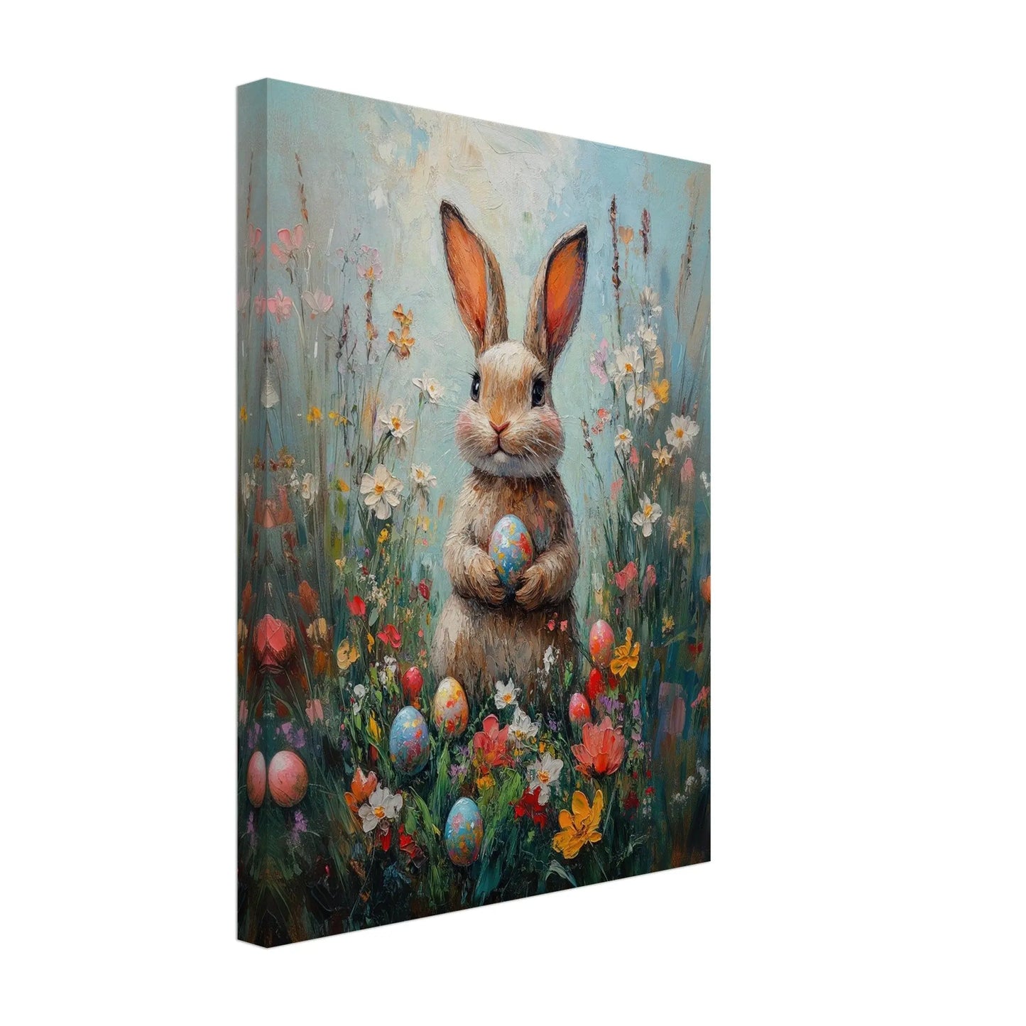 Easter artwork in Monet impressionist style printed on premium canvas