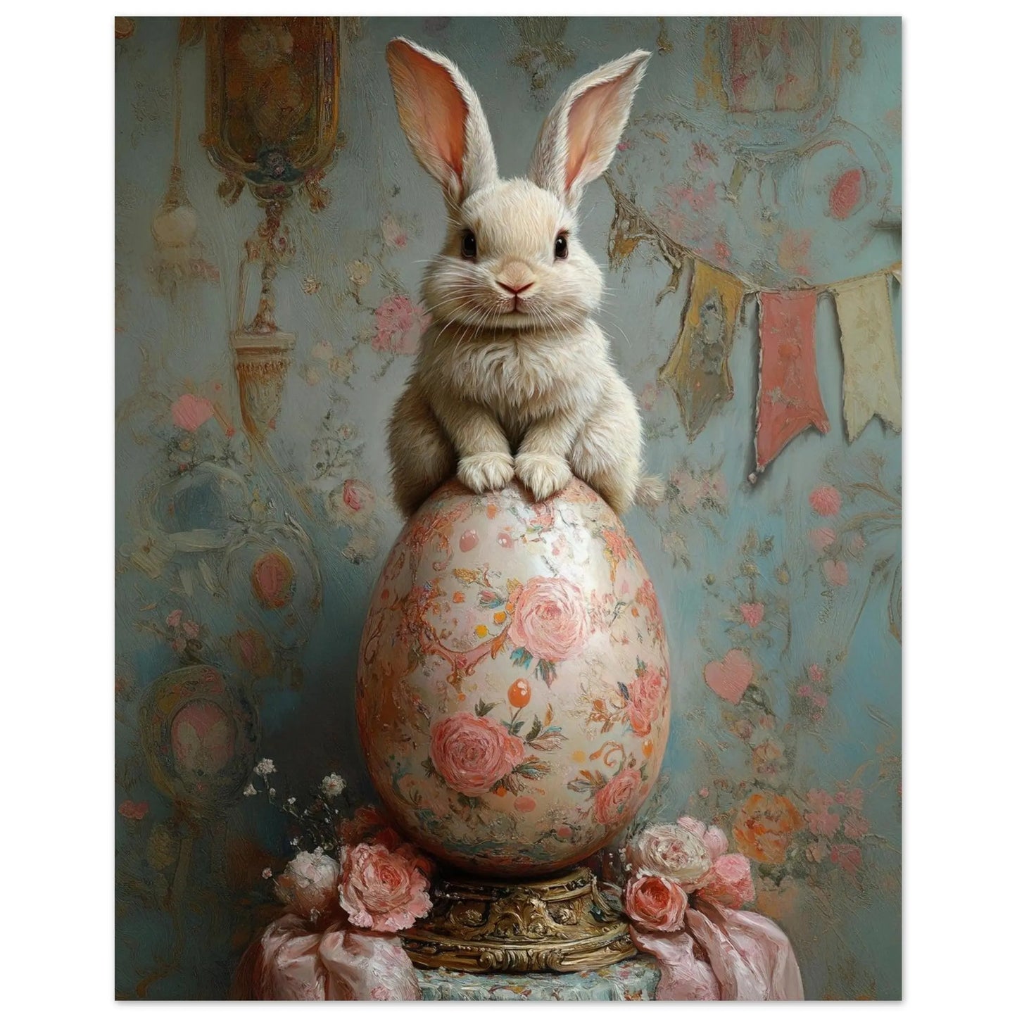 Easter artwork poster in Picasso Rose Period style printed on fine matte paper