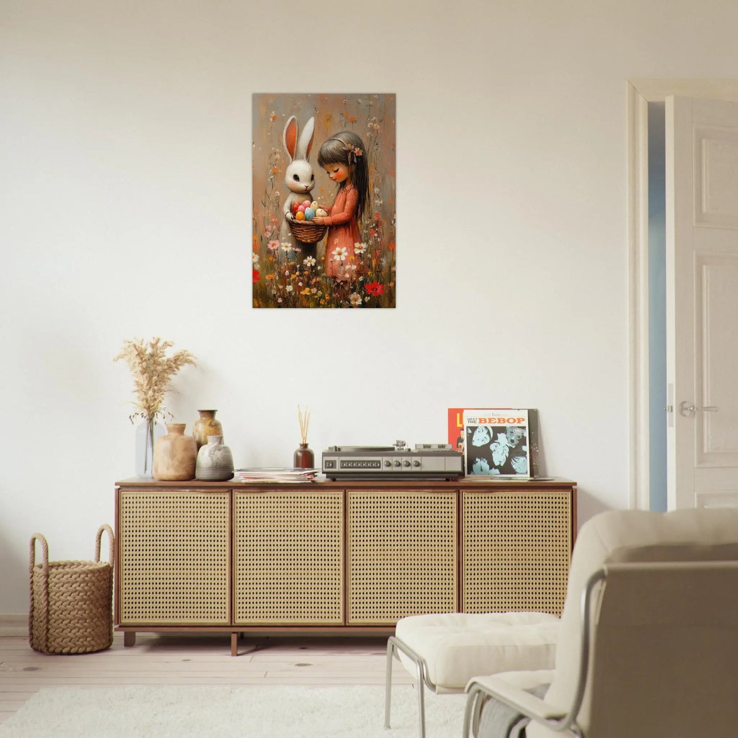 Easter poster in Picasso Rose Period style printed on matte paper