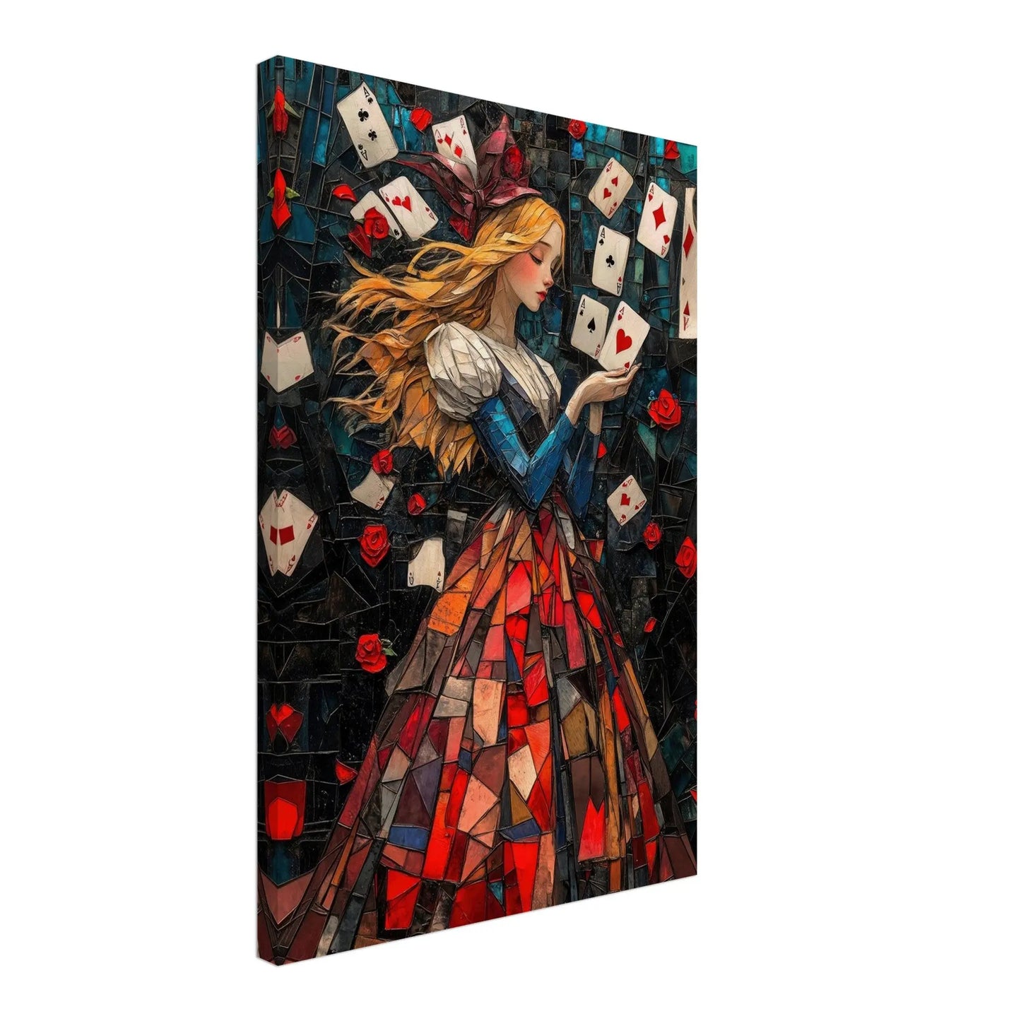 Alice in Wonderland artwork in Picasso abstract style printed on premium canvas