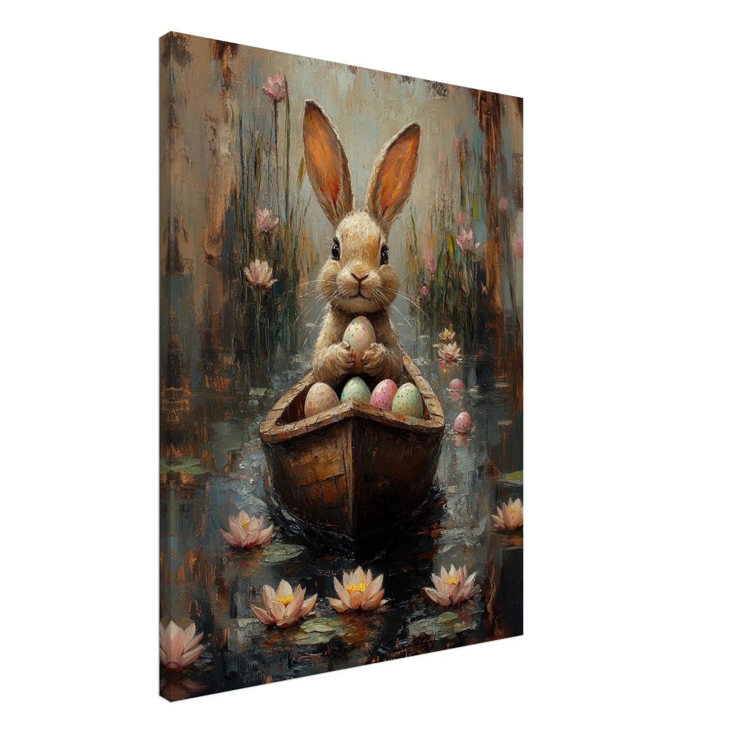 Easter artwork in Monet impressionist style printed on premium canvas