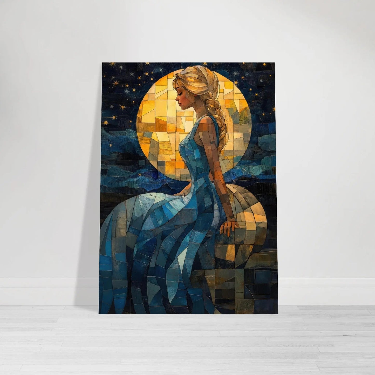 Cinderella poster in Van Gogh abstract style printed on matte paper