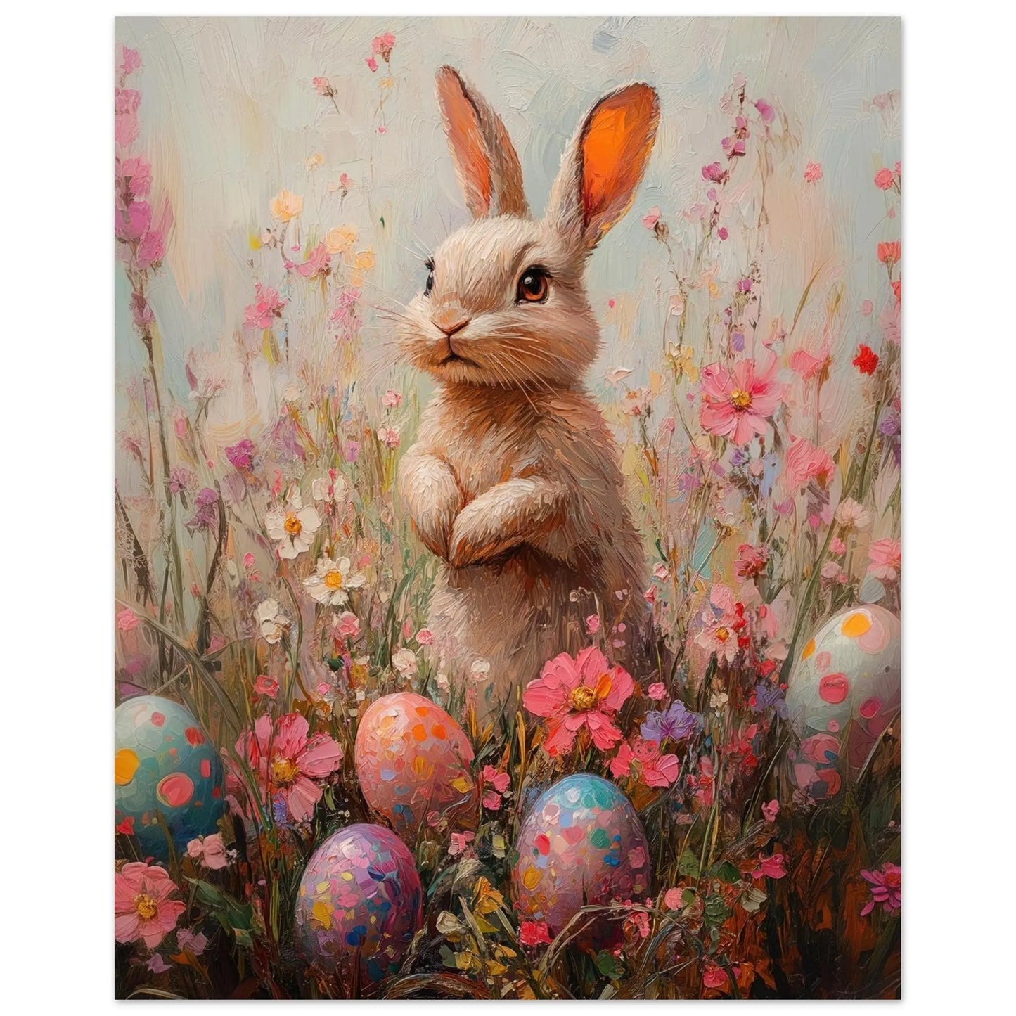 Easter artwork poster in Picasso Rose Period style printed on fine matte paper