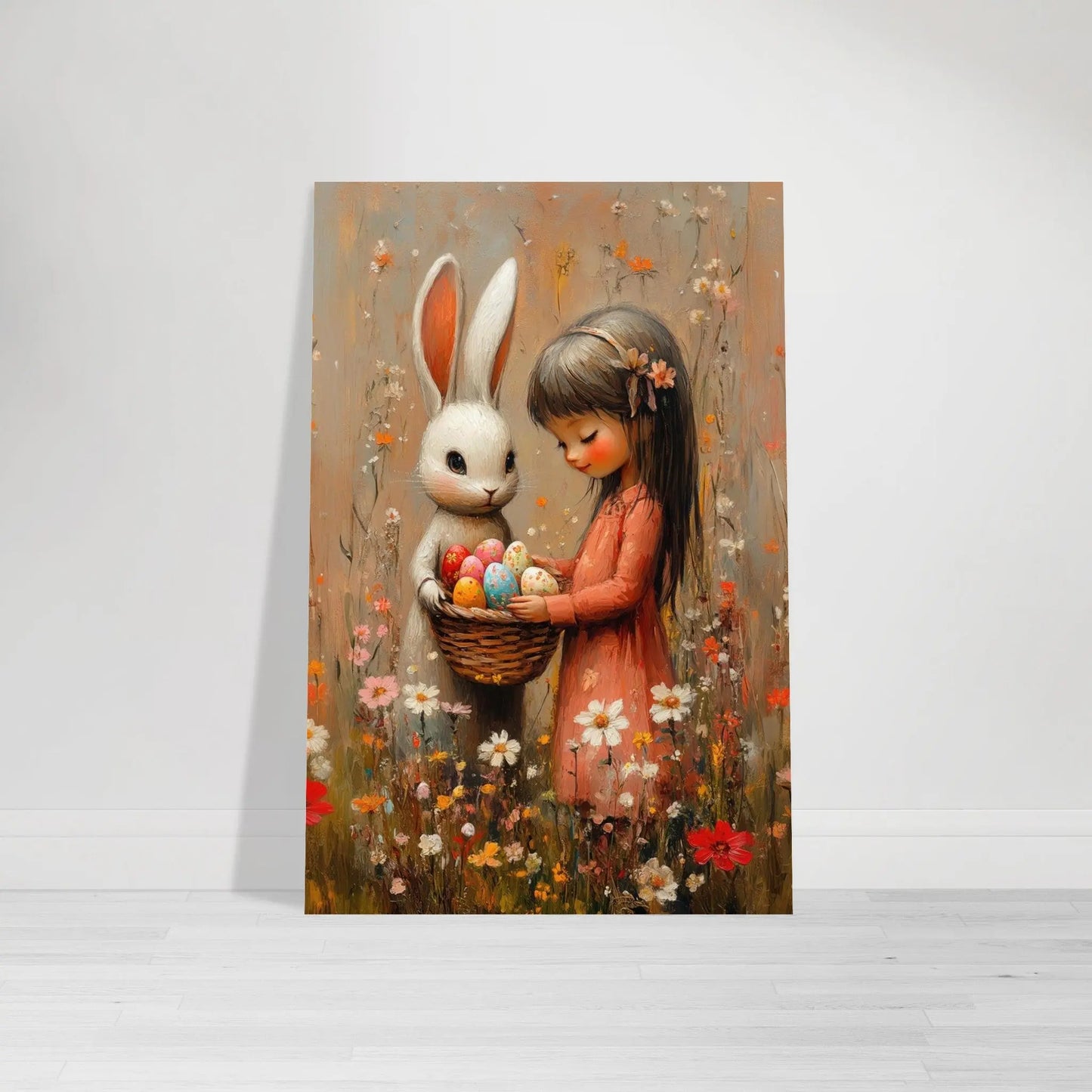 Easter poster in Picasso Rose Period style printed on matte paper