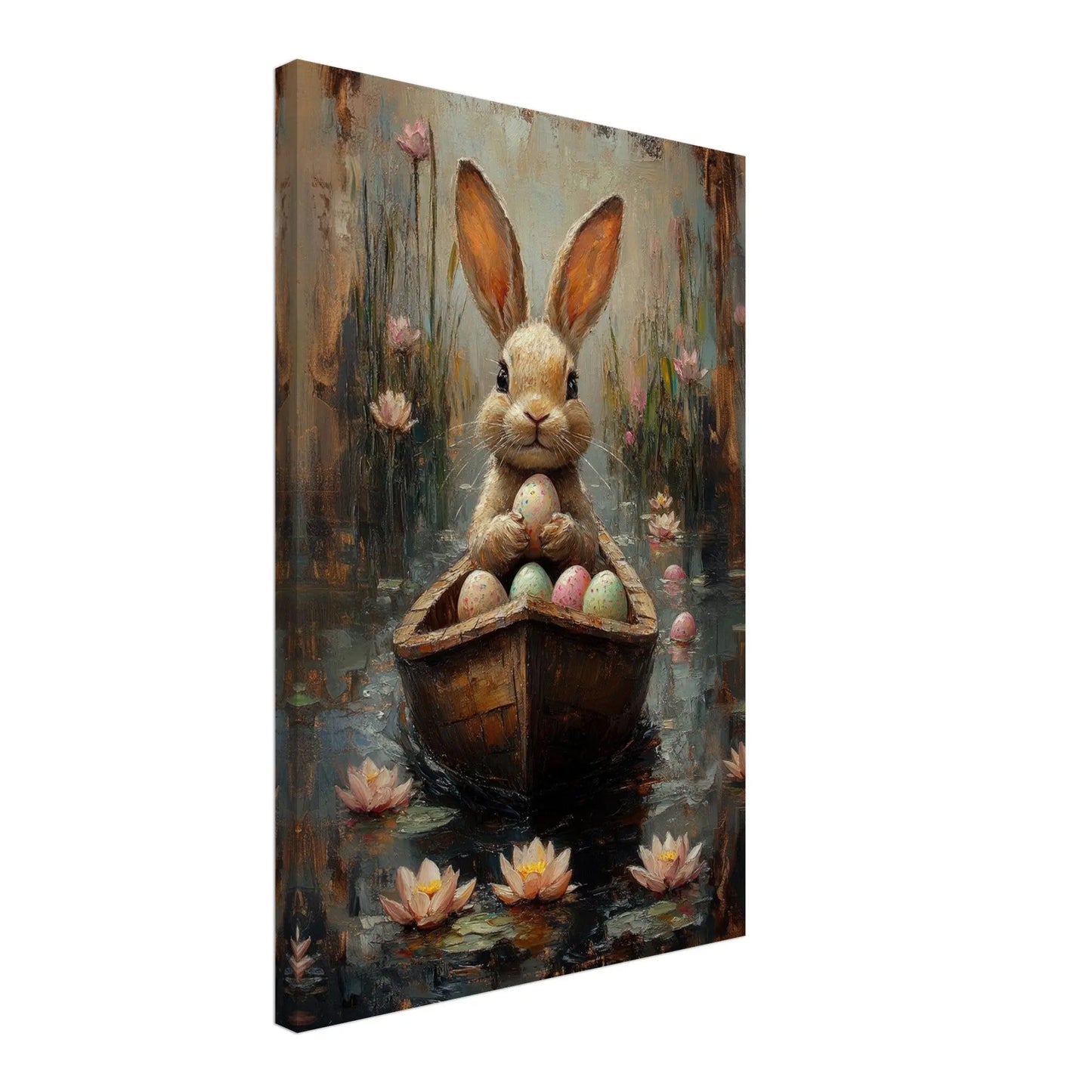 Easter artwork in Monet impressionist style printed on premium canvas