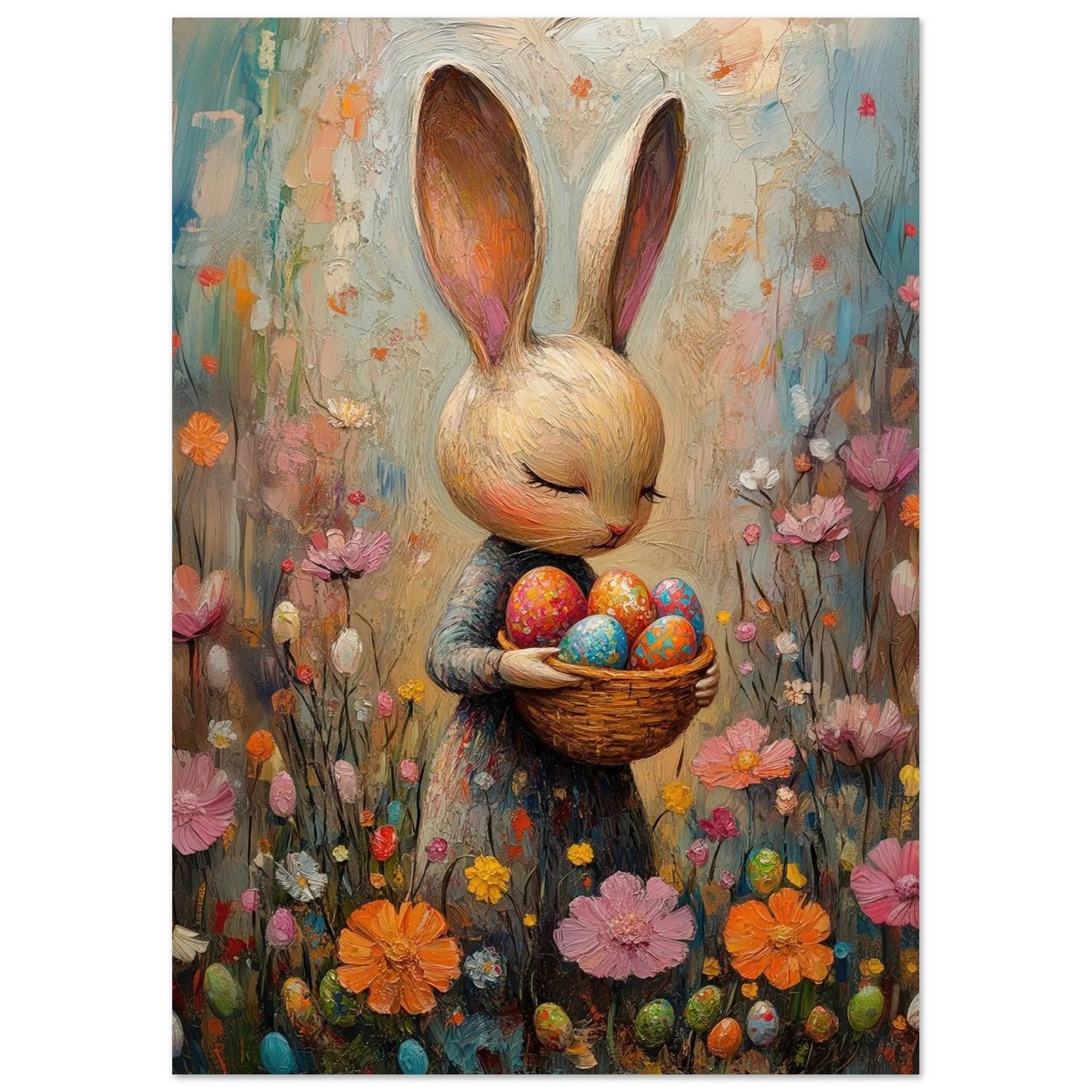 Easter poster in Picasso Rose Period style printed on matte paper