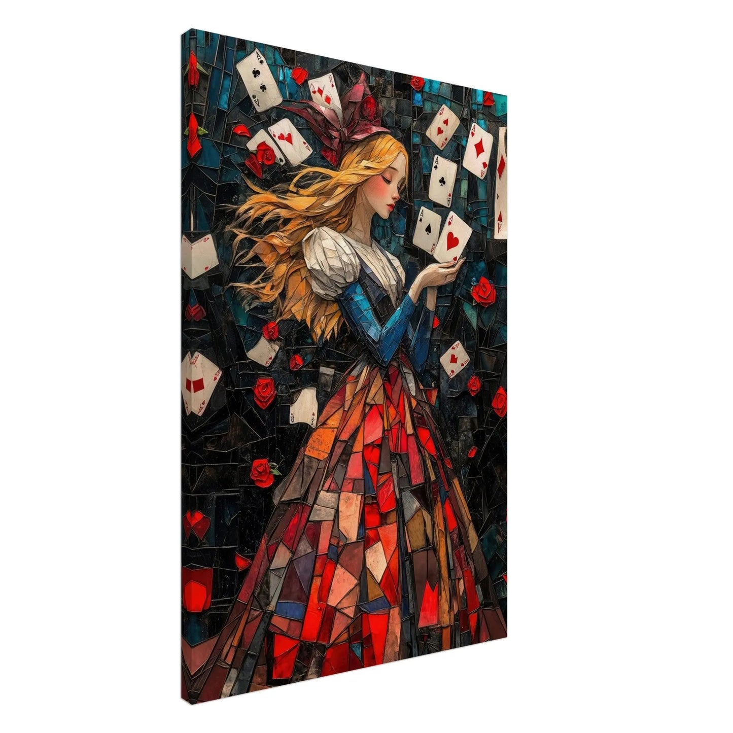 Alice in Wonderland artwork in Picasso abstract style printed on premium canvas