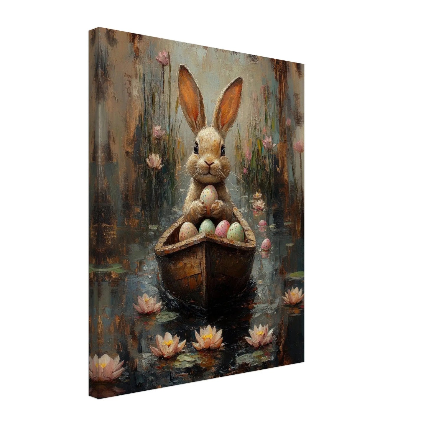 Easter artwork in Monet impressionist style printed on premium canvas