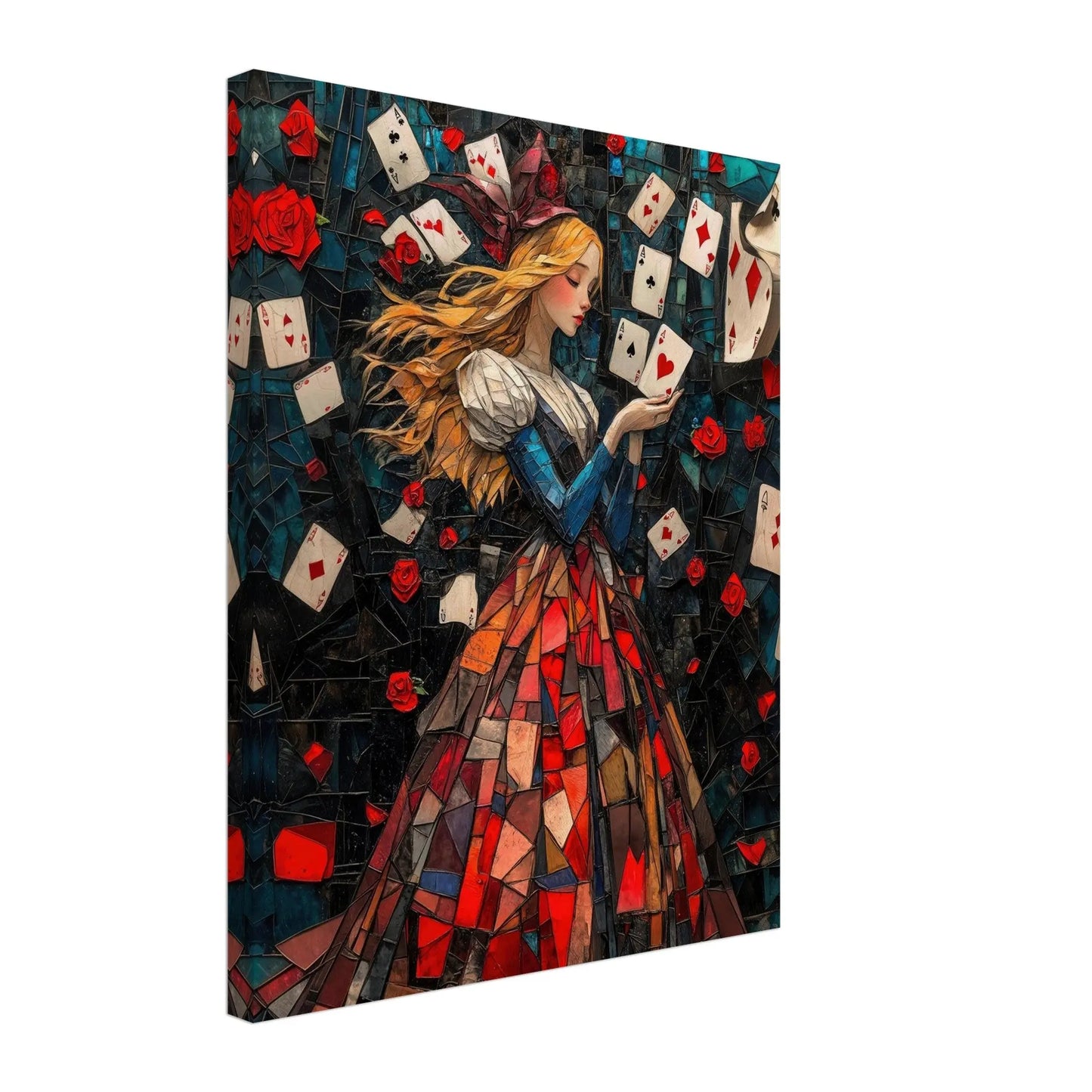 Alice in Wonderland artwork in Picasso abstract style printed on premium canvas