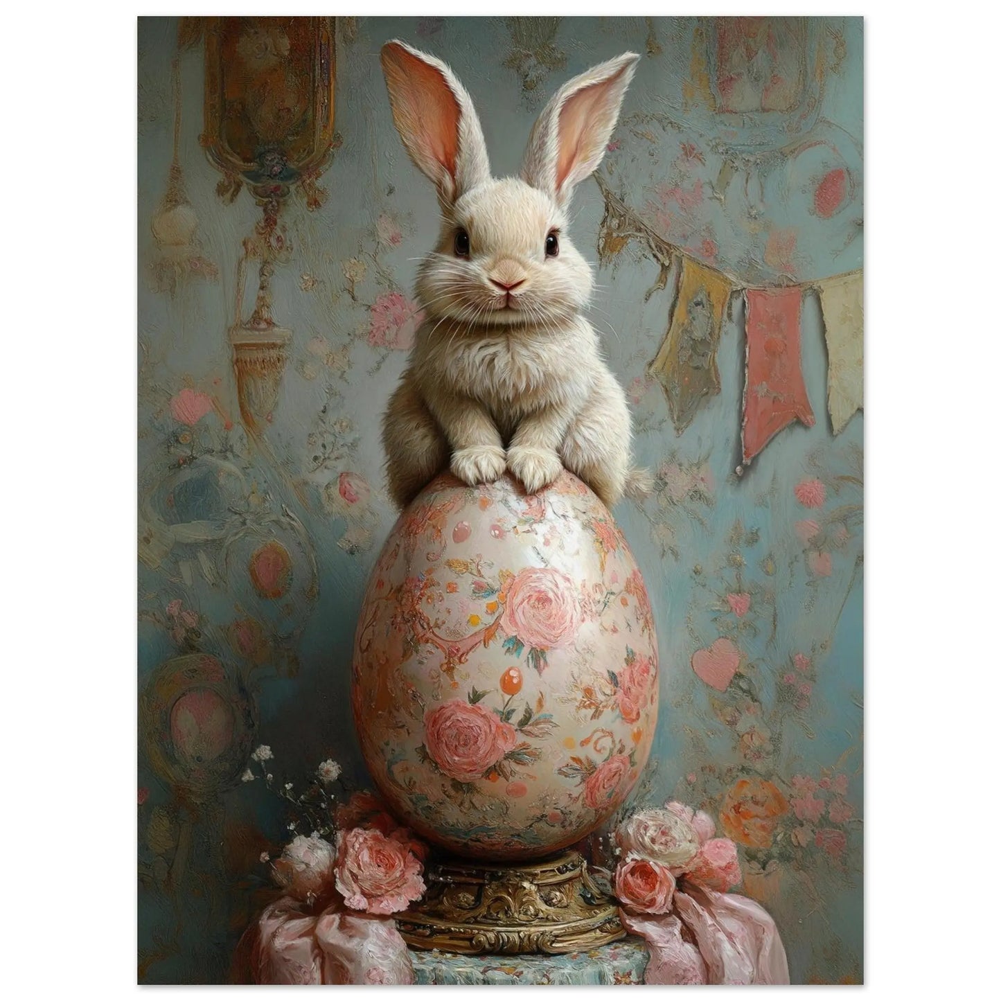 Easter artwork poster in Picasso Rose Period style printed on fine matte paper