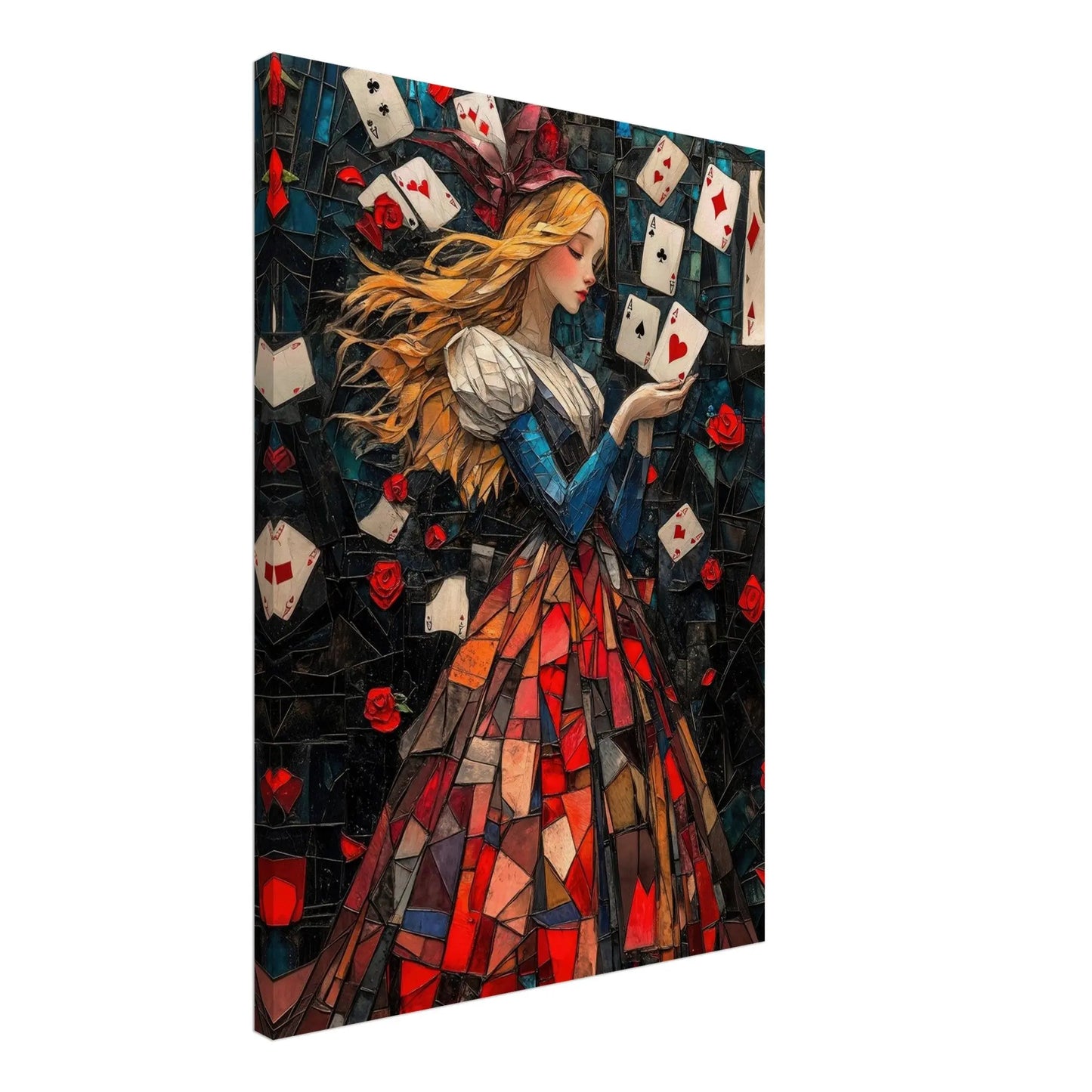 Alice in Wonderland artwork in Picasso abstract style printed on premium canvas