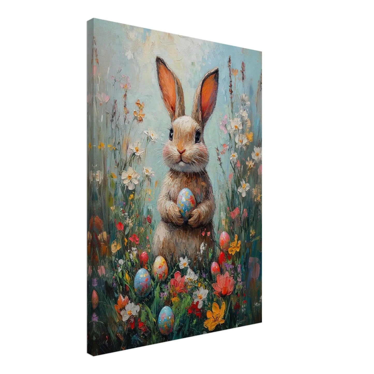 Easter artwork in Monet impressionist style printed on premium canvas
