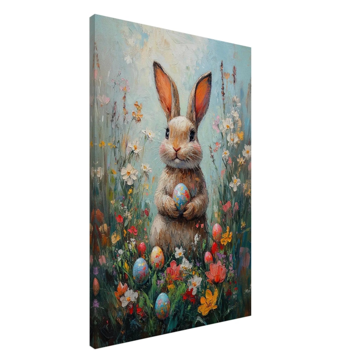 Easter artwork in Monet impressionist style printed on premium canvas