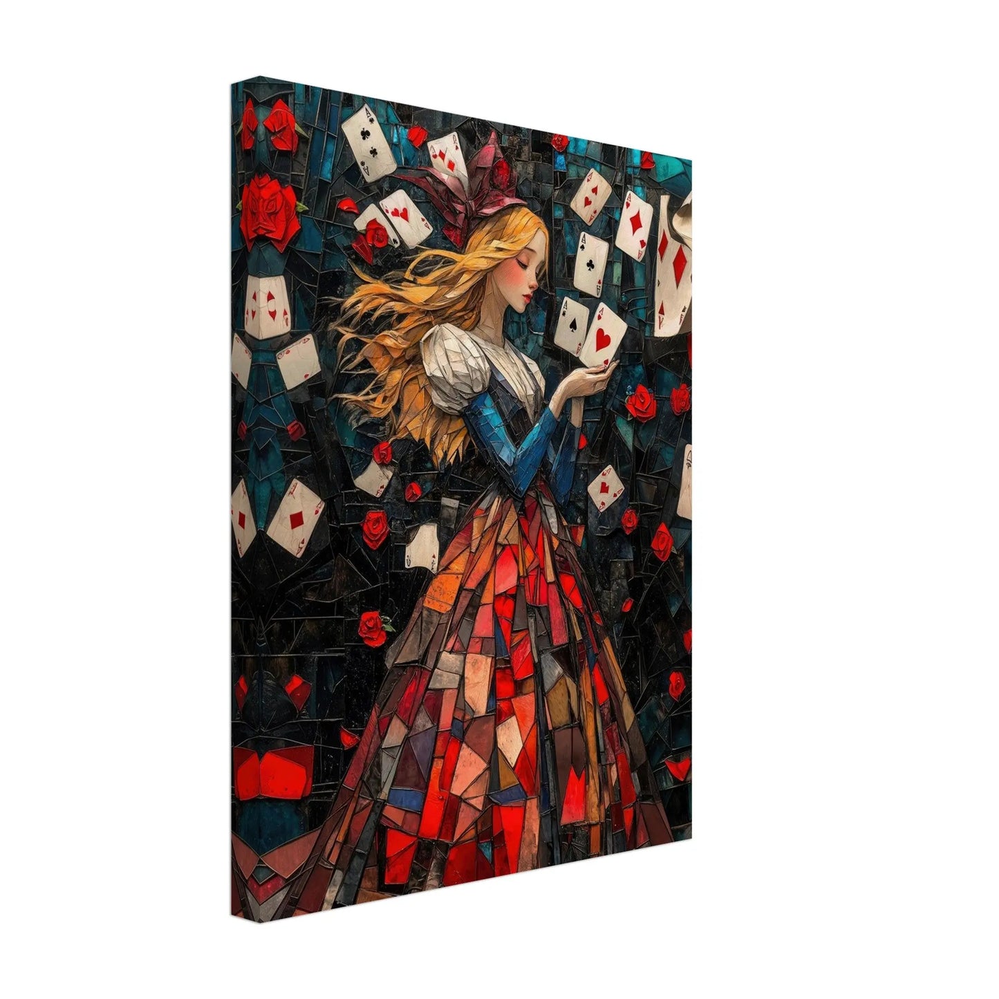 Alice in Wonderland artwork in Picasso abstract style printed on premium canvas
