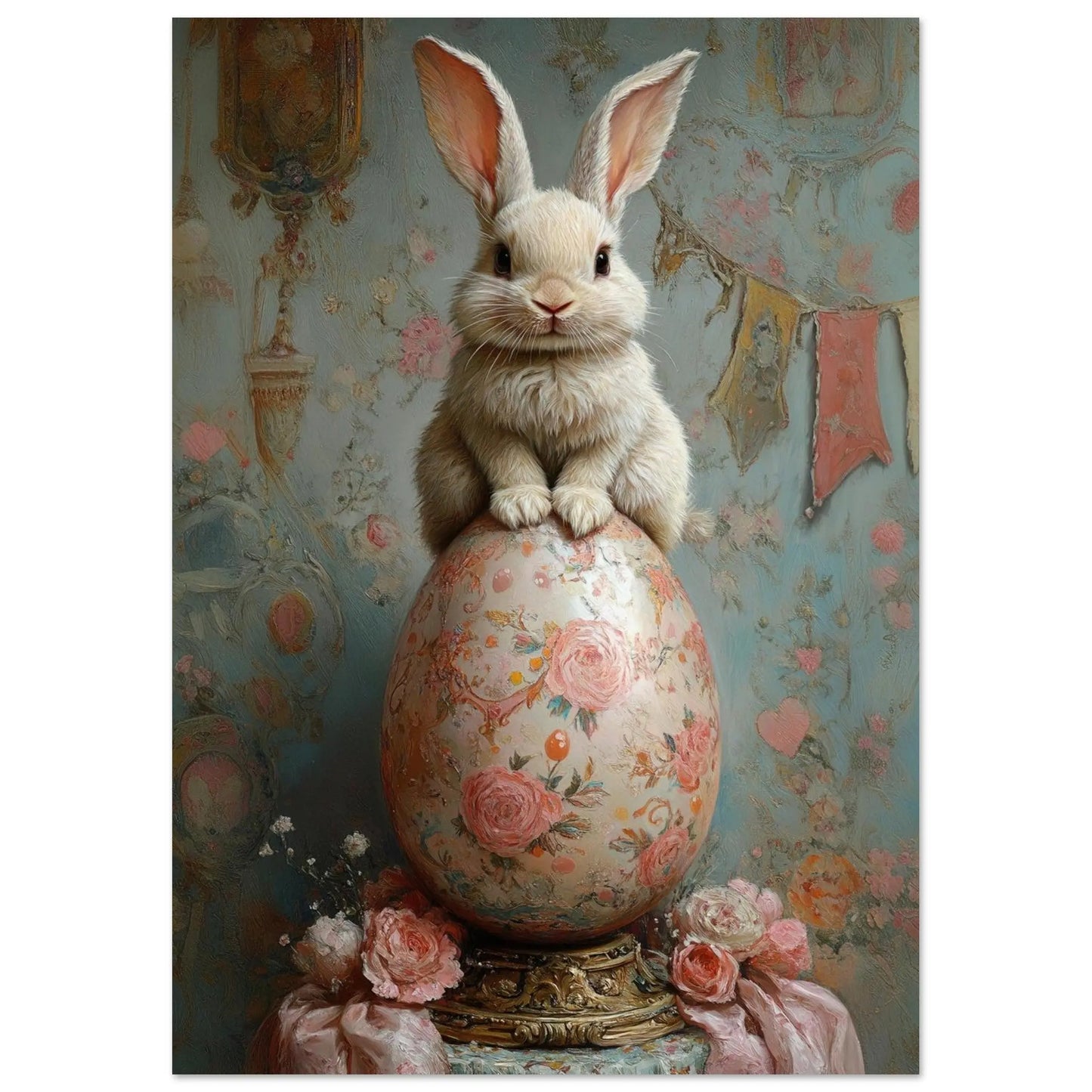 Easter artwork poster in Picasso Rose Period style printed on fine matte paper