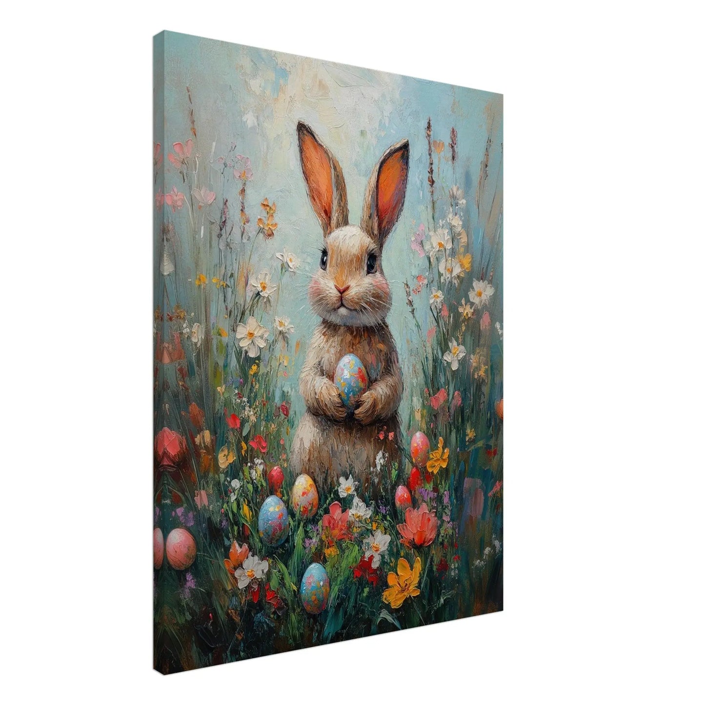Easter artwork in Monet impressionist style printed on premium canvas