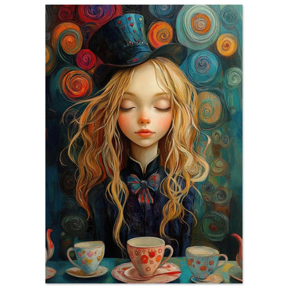 Alice in Wonderland artwork in Picasso Rose Period style printed on matte paper