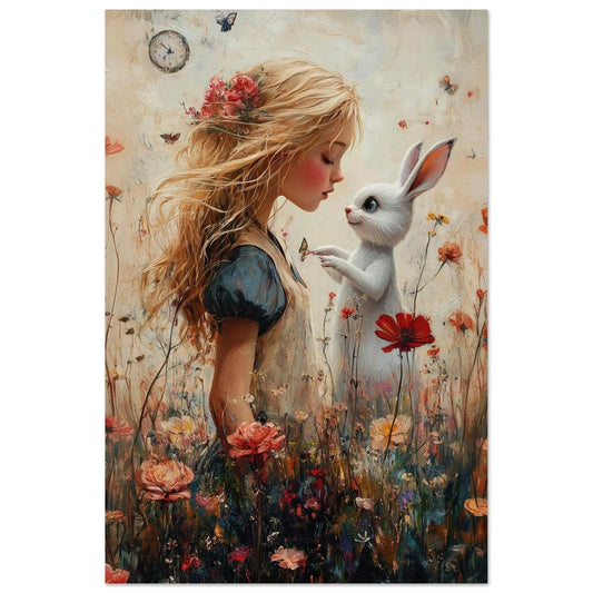 Alice in Wonderland artwork in Picasso Rose Period style printed on matte paper