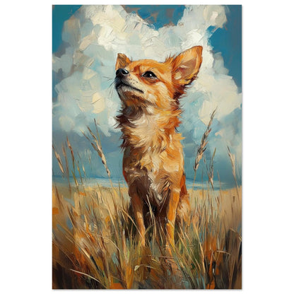 Chihuahua artwork in Monet impressionist style printed on matte poster paper