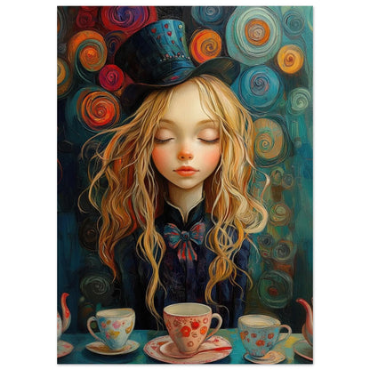 Alice in Wonderland artwork in Picasso Rose Period style printed on matte paper