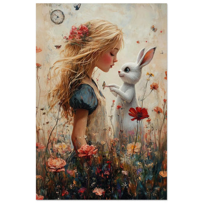 Alice in Wonderland artwork in Picasso Rose Period style printed on matte paper