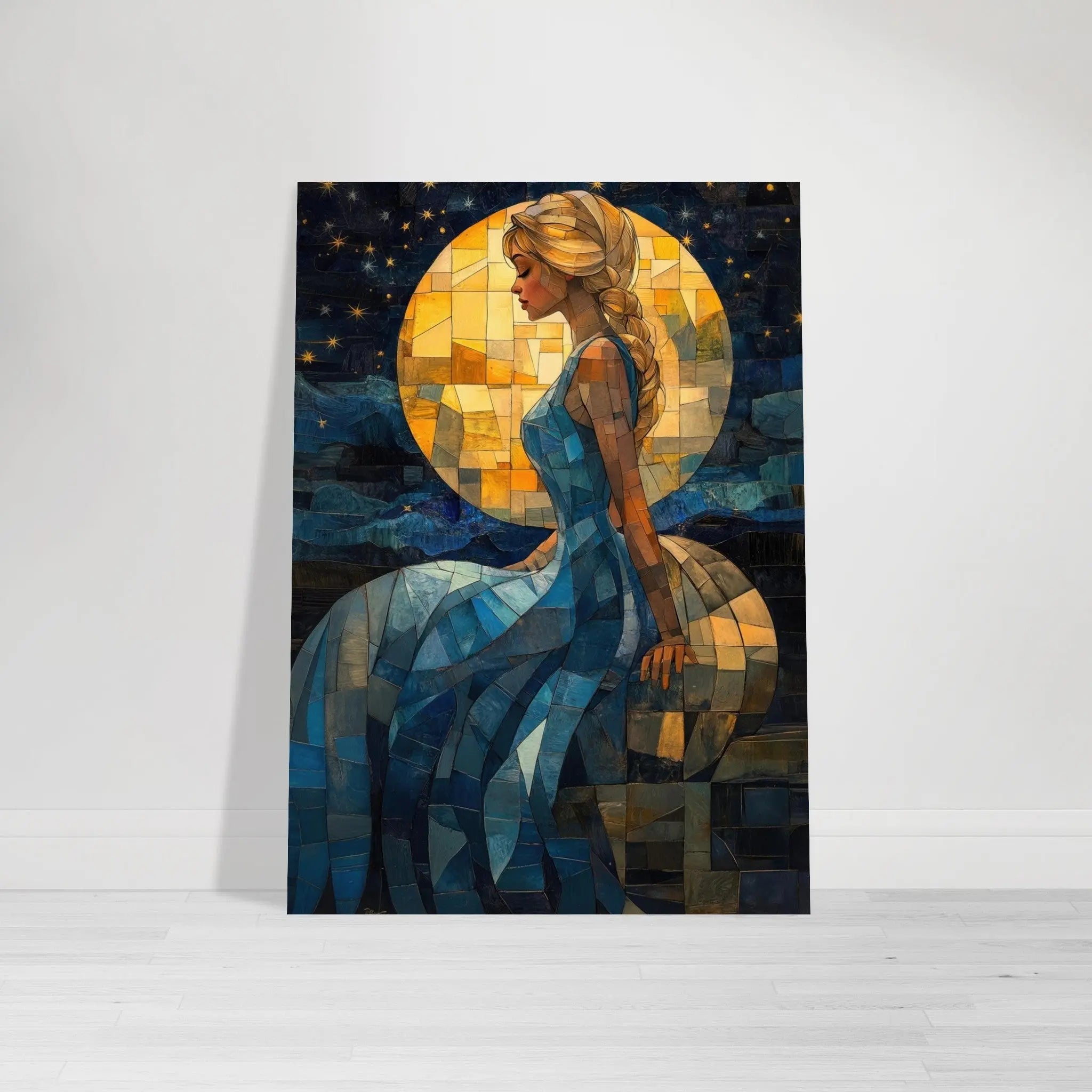 Cinderella poster in Van Gogh abstract style printed on matte paper