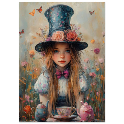 Alice in Wonderland artwork in Picasso Rose Period style printed on matte paper
