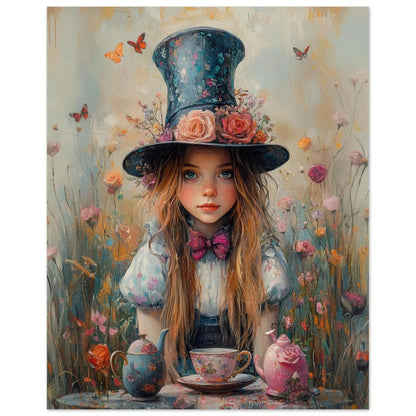 Alice in Wonderland artwork in Picasso Rose Period style printed on matte paper