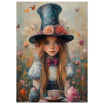 Alice in Wonderland artwork in Picasso Rose Period style printed on matte paper