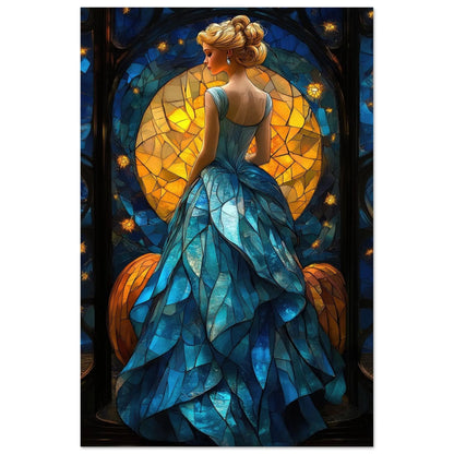 Cinderella poster in Van Gogh abstract style printed on matte paper