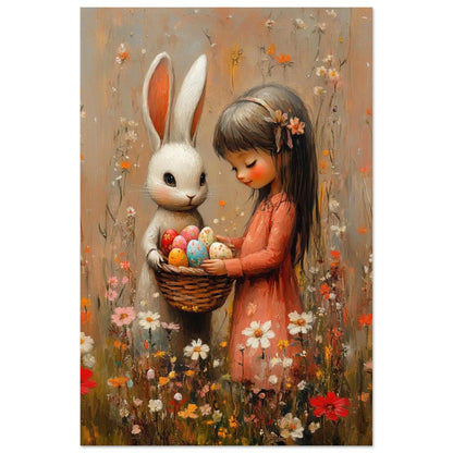 Easter poster in Picasso Rose Period style printed on matte paper