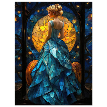 Cinderella poster in Van Gogh abstract style printed on matte paper